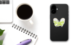 Hand Drawn Tennis Lettering Text Sticker on a Phone (New) example