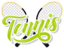 Hand Drawn Tennis Lettering Text Sticker