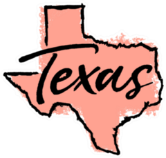 Hand Drawn Texas State Sticker