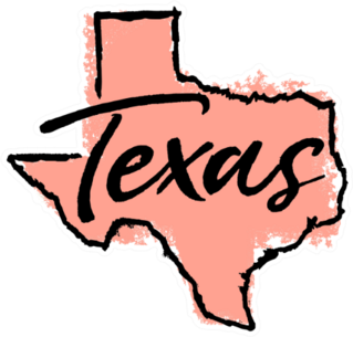 Hand Drawn Texas State Sticker
