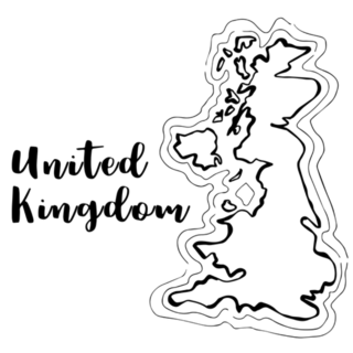 Hand Drawn United Kingdom Map Sketch Sticker