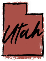 Hand Drawn Utah State Sticker