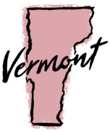 Hand Drawn Vermont State Sticker