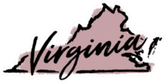 Hand Drawn Virginia State Sticker