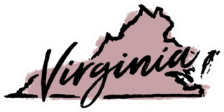 Hand Drawn Virginia State Sticker
