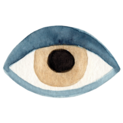 Hand Drawn Watercolor Evil Eye Nazar Sticker