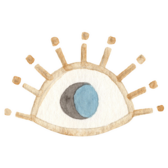 Hand Drawn Watercolor Eye Sticker