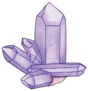 Hand Drawn Watercolor Purple Amethyst Crystal Jewel Sticker
