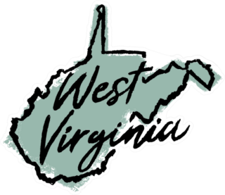 Hand Drawn West Virginia State Sticker