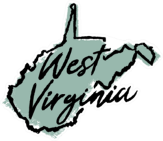 Hand Drawn West Virginia State Sticker