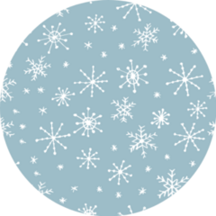 Hand Drawn Winter Seamless Snowflake Pattern Sticker