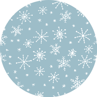 Hand Drawn Winter Seamless Snowflake Pattern Sticker