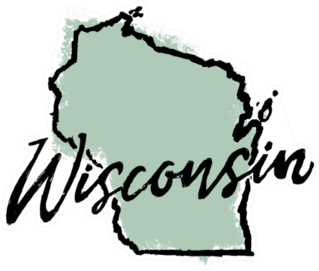 Hand Drawn Wisconsin State Sticker