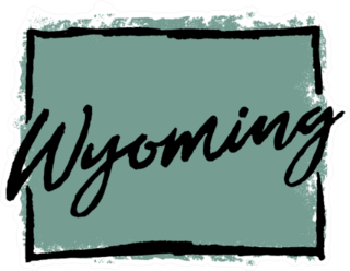 Hand Drawn Wyoming State Sticker