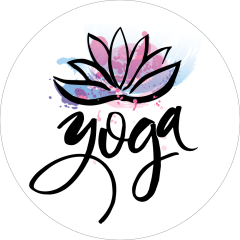 Hand Drawn Yoga Lotus Circle Sticker