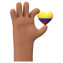 Hand Holding A Colombia Flag Heart Sticker