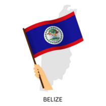 Hand Holding Belize Flag Sticker