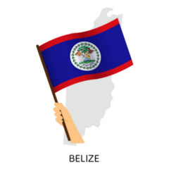 Hand Holding Belize Flag Sticker