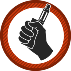 Hand Holding E-cigarette Vape Sticker