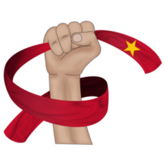 Hand Holding Flag Of Vietnam Sticker