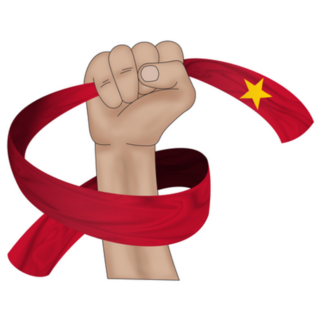 Hand Holding Flag Of Vietnam Sticker