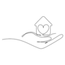 Hand Holding Heart Real Estate Sticker