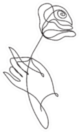 Hand Holding Rose Flower Sticker