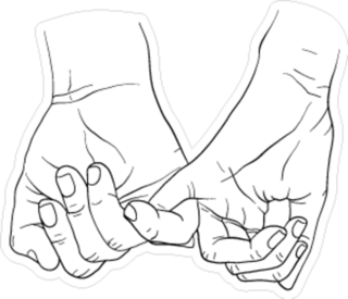 Hand Holding Sticker
