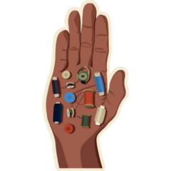 Hand Holds Sew Kit Sticker