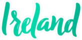 Hand Lettered Ireland Sticker