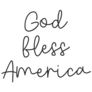 Hand Lettering God Bless America 4th Of July Sticker