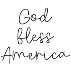 Hand Lettering God Bless America 4th Of July Sticker