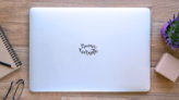 Hand Lettering Good Day Italian Sticker on a Laptop (New) example