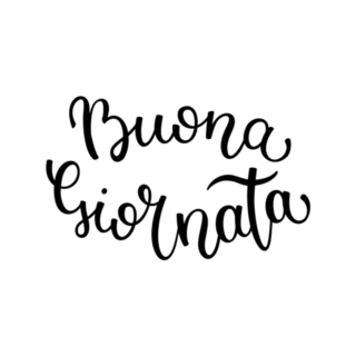 Hand Lettering Good Day Italian Sticker