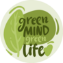 Hand Lettering ]Green Mind Green Life Sticker