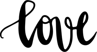 Hand Lettering Love Sticker