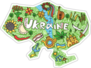 Hand Lettering Map Of Ukraine Sticker