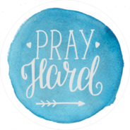 Pray Hand Lettering Hand Lettering Pray Hard Sticker