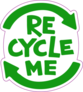 Hand Lettering Recycle Me With Arrow Circle Sticker