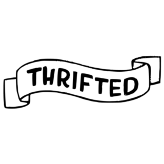 Hand Lettering Thrifted Ribbon Sticker