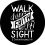 Hand Lettering Walk By Faith, Not By Sight Sticker