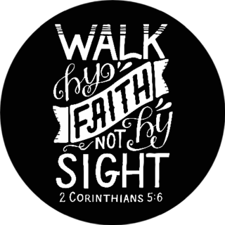 Hand Lettering Walk By Faith, Not By Sight Sticker