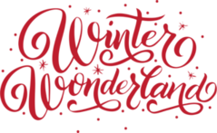 Hand Lettering Winter Wonderland Typography Sticker