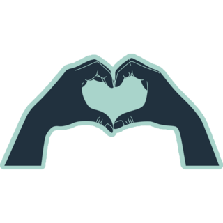 Hand Making Heart Sign Language Sticker