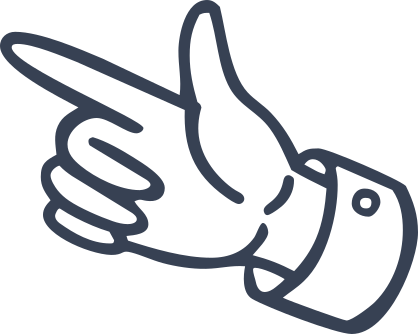 Hand Pointing Sticker