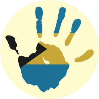 Hand Print Bahamas Sticker