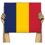 Hand Raises Chad Flag Sticker