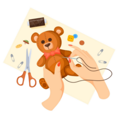 Hand Sewing Toy Sticker