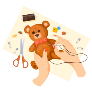 Hand Sewing Toy Sticker