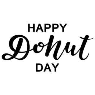 Hand Sketched Happy Donut Day Text Sticker